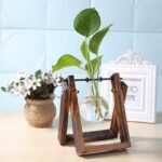 Urban Oasis Wood and Glass Tabletop Vase - Image 4