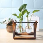 Urban Oasis Wood and Glass Tabletop Vase - Image 2