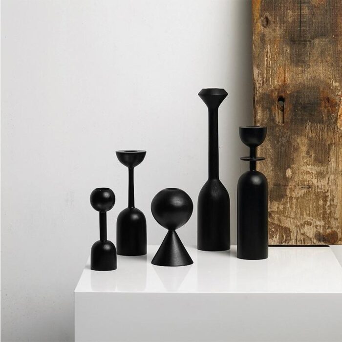 Scandinavian Noir Candle Holder Set - Image 11