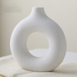 Pure White Ceramic Blossom Vase - Image 3
