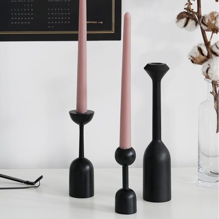 Scandinavian Noir Candle Holder Set - Image 10