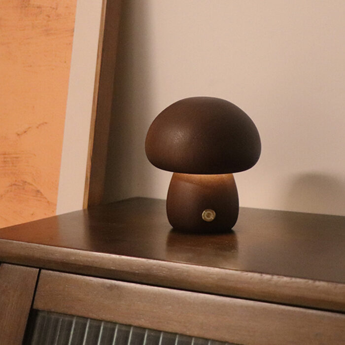 ForestGlow™ Wooden Mushroom LED Lamp - Image 9