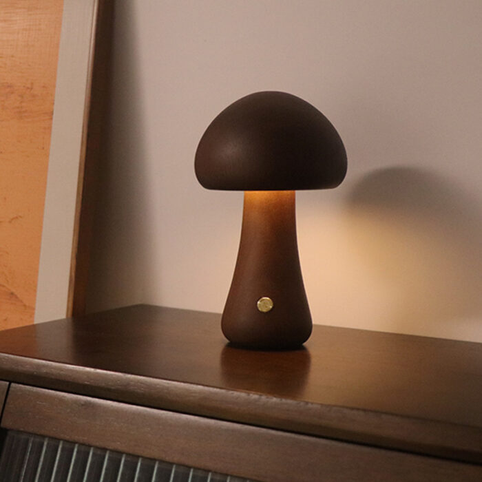 ForestGlow™ Wooden Mushroom LED Lamp - Image 10
