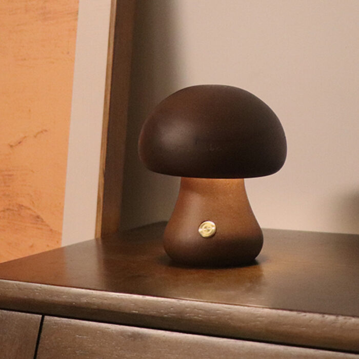 ForestGlow™ Wooden Mushroom LED Lamp - Image 11