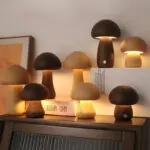 ForestGlow™ Wooden Mushroom LED Lamp