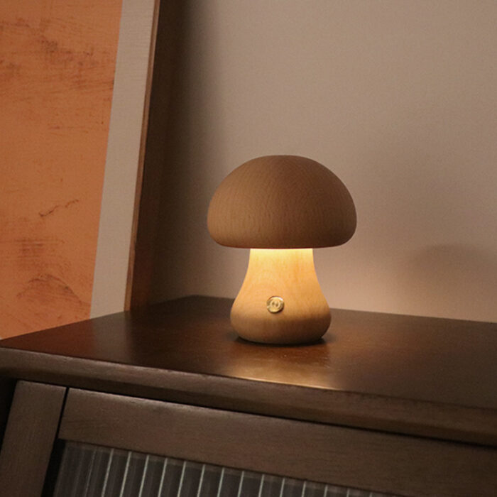 ForestGlow™ Wooden Mushroom LED Lamp - Image 7