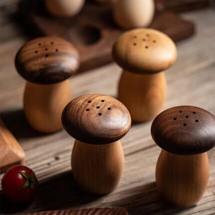 ForestCraft Wood Mushroom Toothpick Dispenser Kooihaus.com
