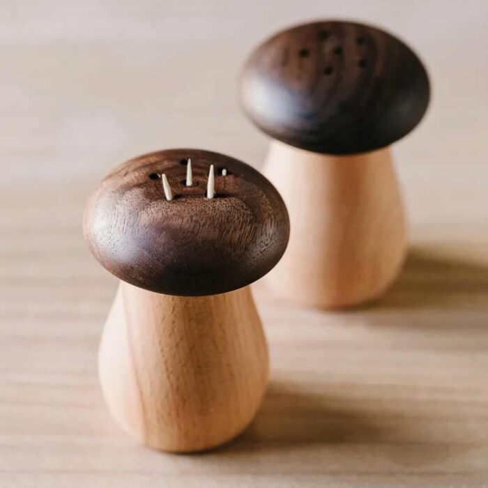 ForestCraft Wood Mushroom Toothpick Dispenser Kooihaus.com