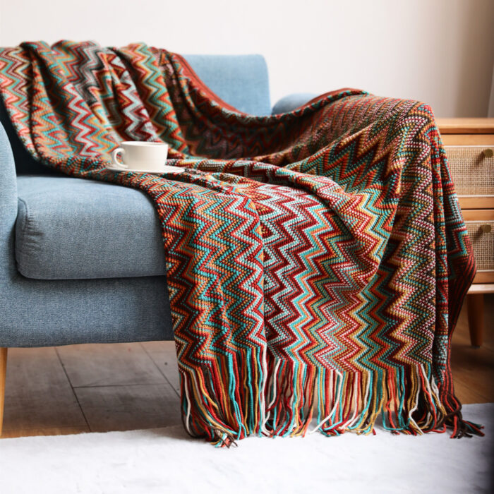 Vintage Aztec Stripe Blanket - Image 8