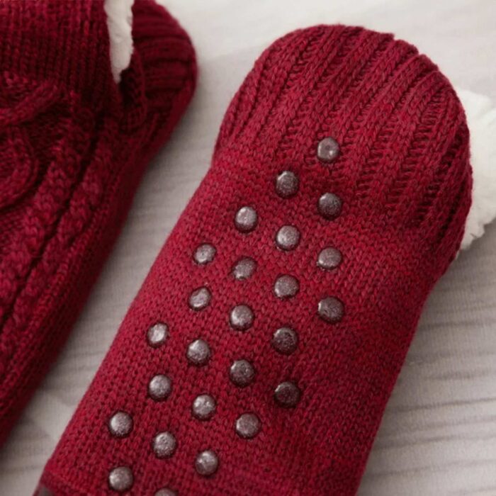 Warm Winter Knitted Home Socks - Image 3