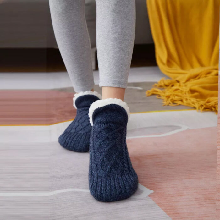 Warm Winter Knitted Home Socks - Image 8