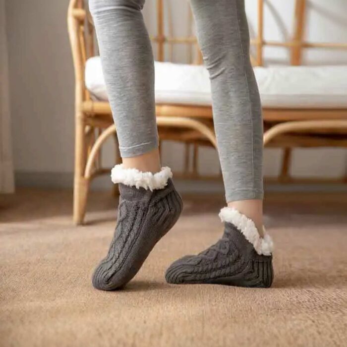 Warm Winter Knitted Home Socks - Image 15