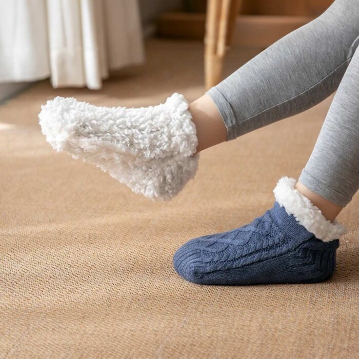 Warm Winter Knitted Home Socks - Image 16