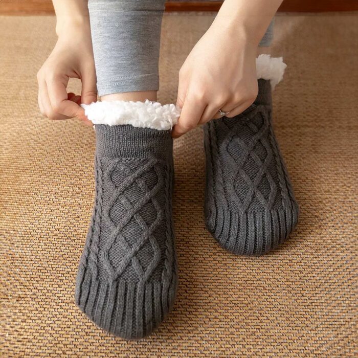 Warm Winter Knitted Home Socks - Image 14