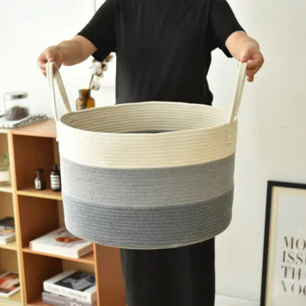 Versatile Cotton Rope Organizer Basket