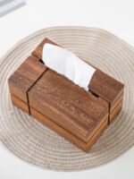 Walnut Elegance Tissue Box - Image 3