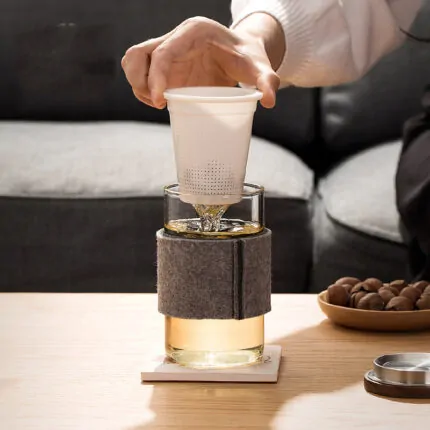 Japanese Glass Infuser Tea Cup