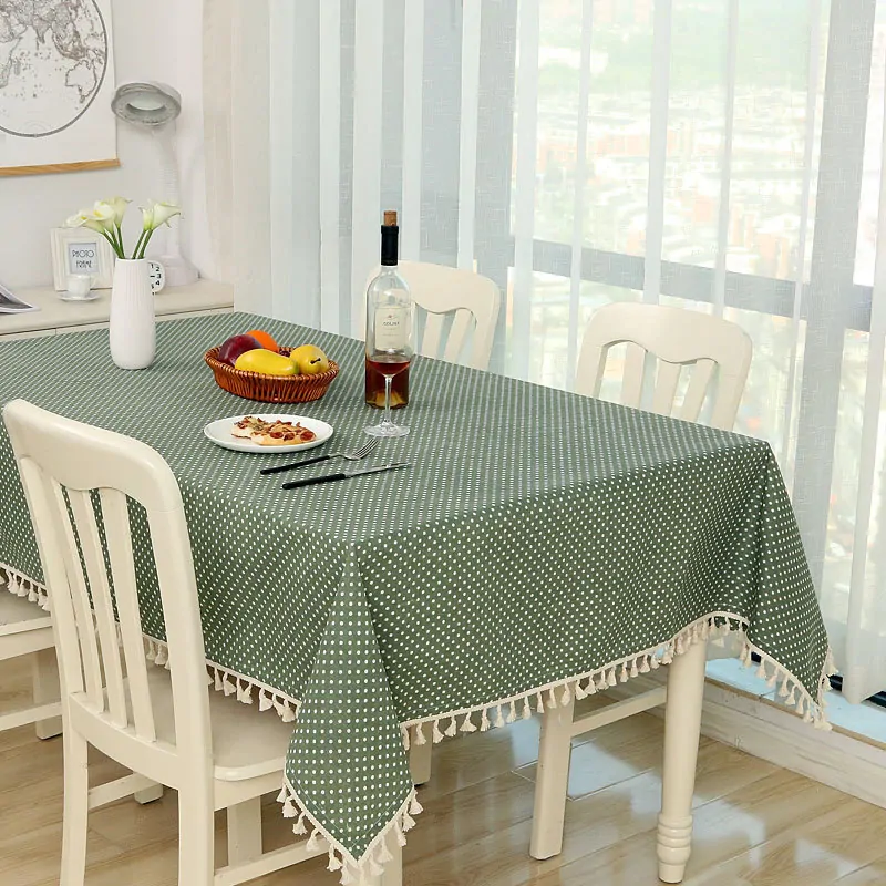 982bc65c-60cb-4849-93e6-049a2356a5bc-11.jpg Rustic Plaid Tablecloth with Tassels - Image 1