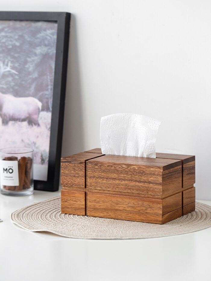 Walnut Elegance Tissue Box - Image 4