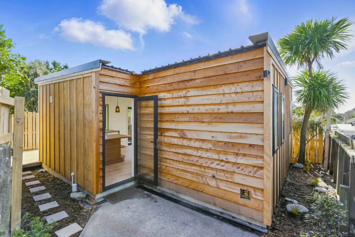 tiny home natural timber interior design NZ kooihaus.com