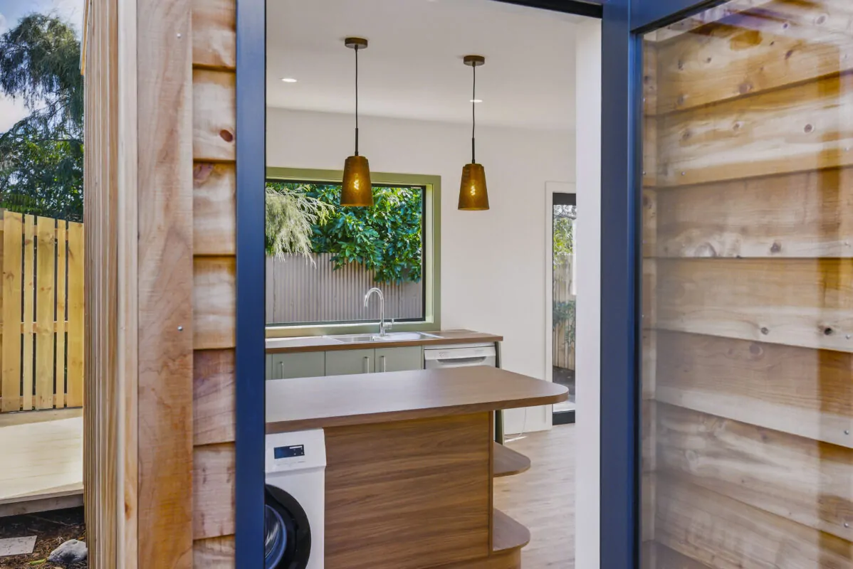 tiny home natural timber interior design NZ kooihaus.com
