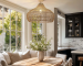 Flush mount rattan ceiling light ideas