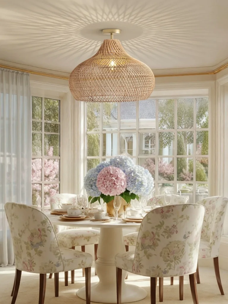 Flush mount rattan ceiling light ideas