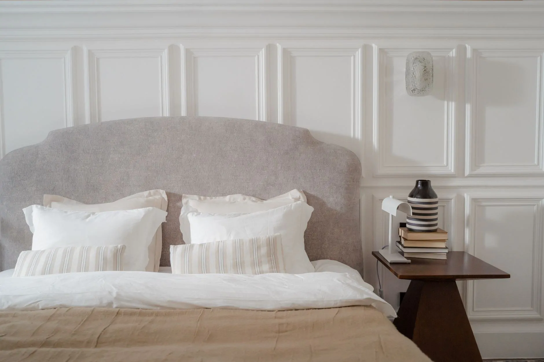 Lightweight breathable blanket styled in a calm bedroom
