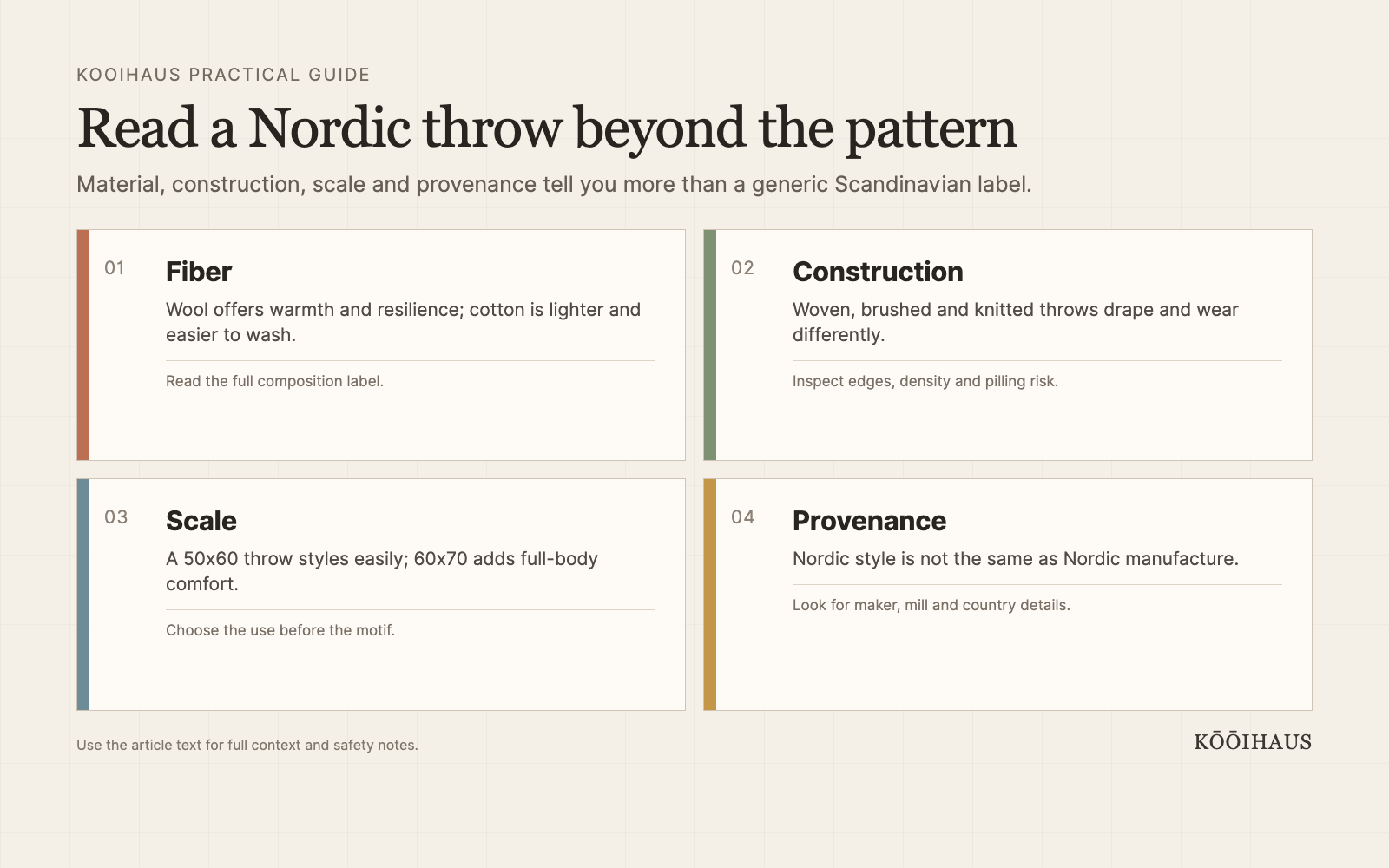 Read a Nordic throw beyond the pattern