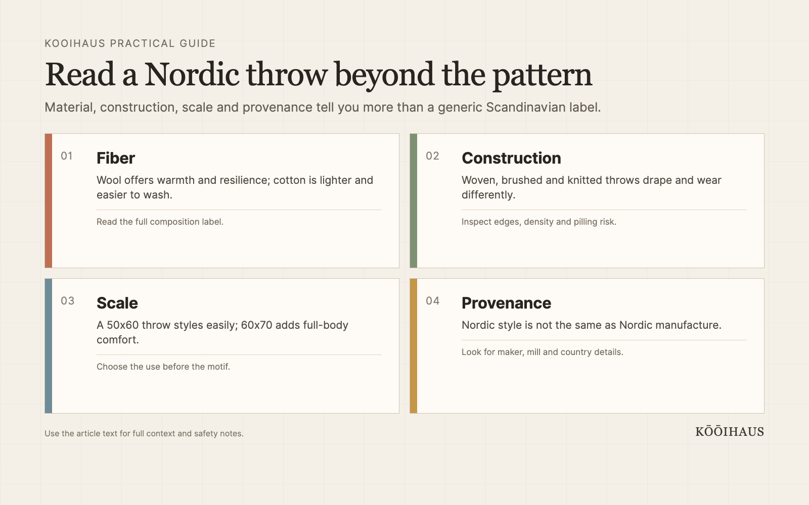 Read a Nordic throw beyond the pattern