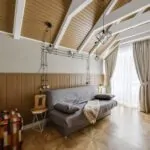 Warm 2026 Scandinavian interior with wood texture and muted color