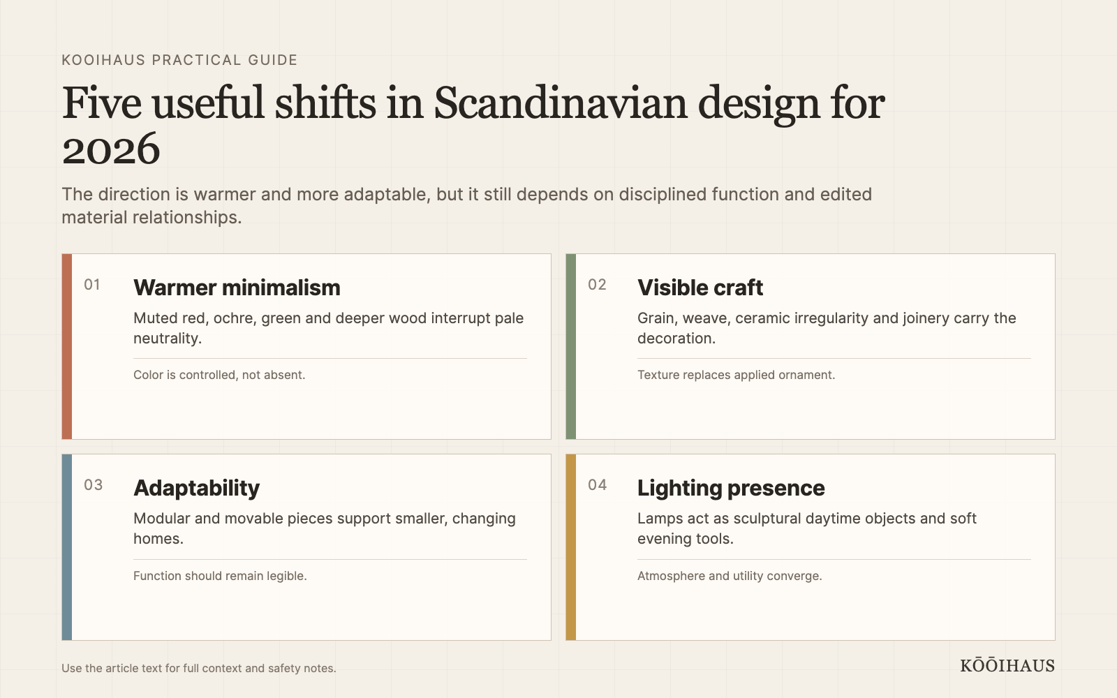 Five useful shifts in Scandinavian design for 2026