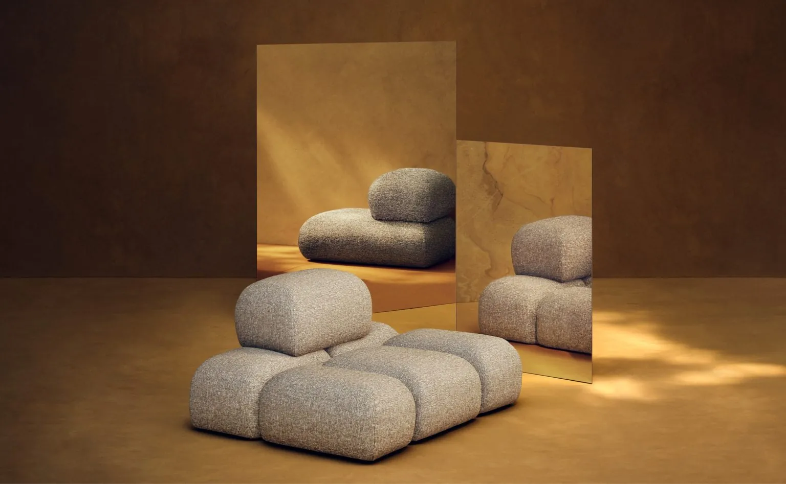 Sculptural modular seating from the H&M Home and Kelly Wearstler collaboration at Milan Design Week